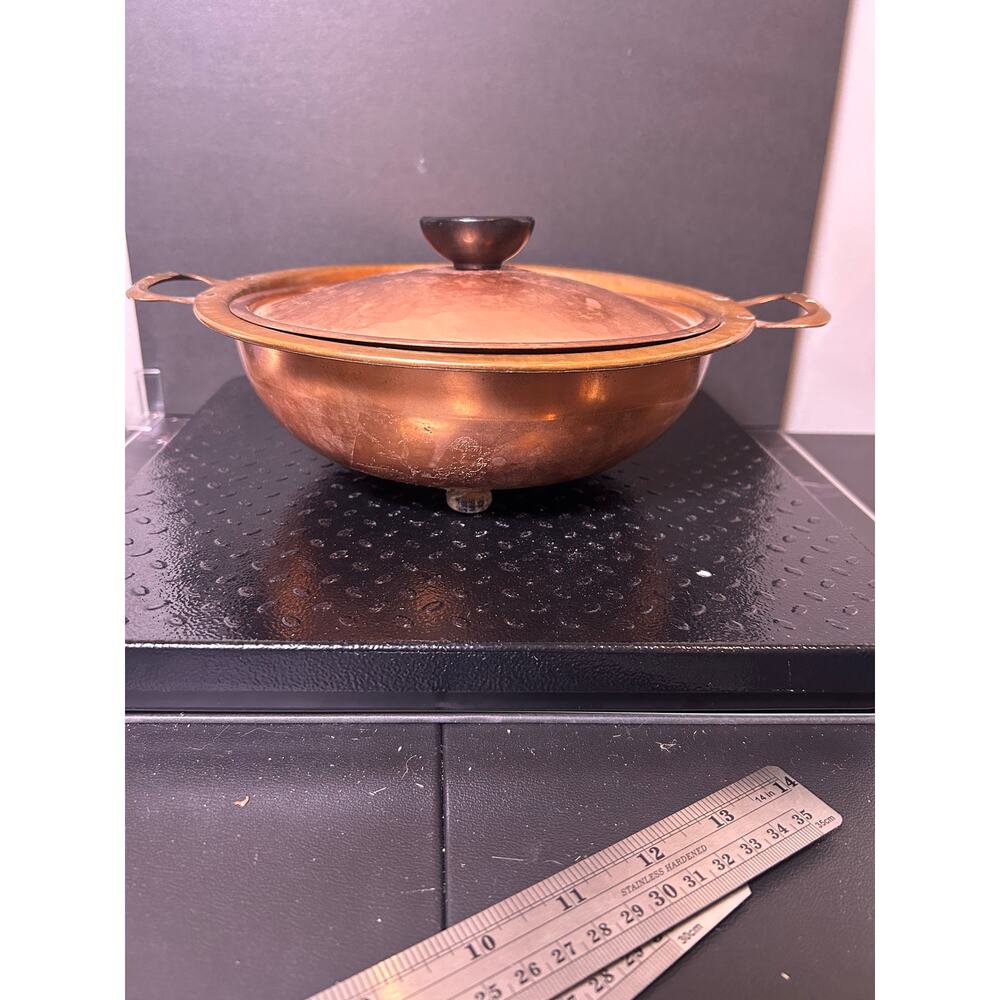 Vintage Copper Pot With Lid
